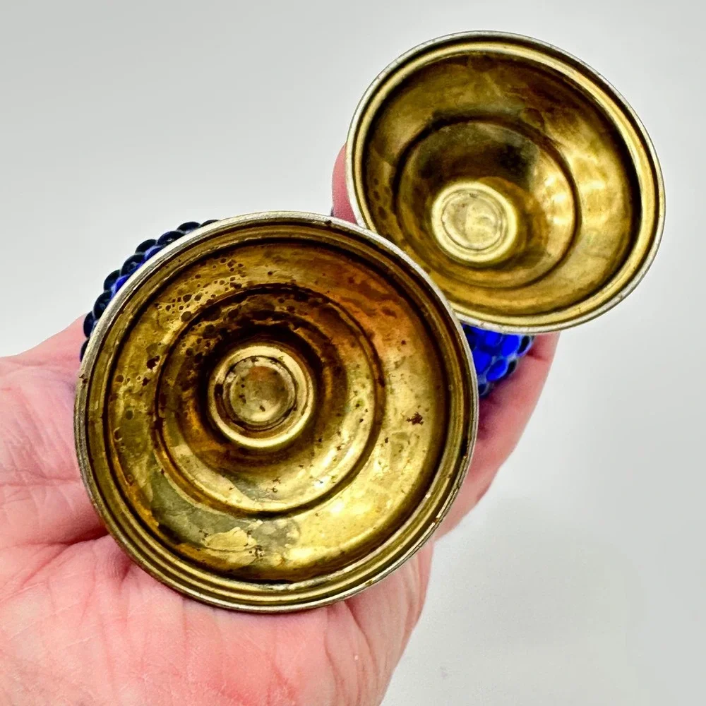 Vintage Miniature Kerosene Oil Lamps Pair 5.5
